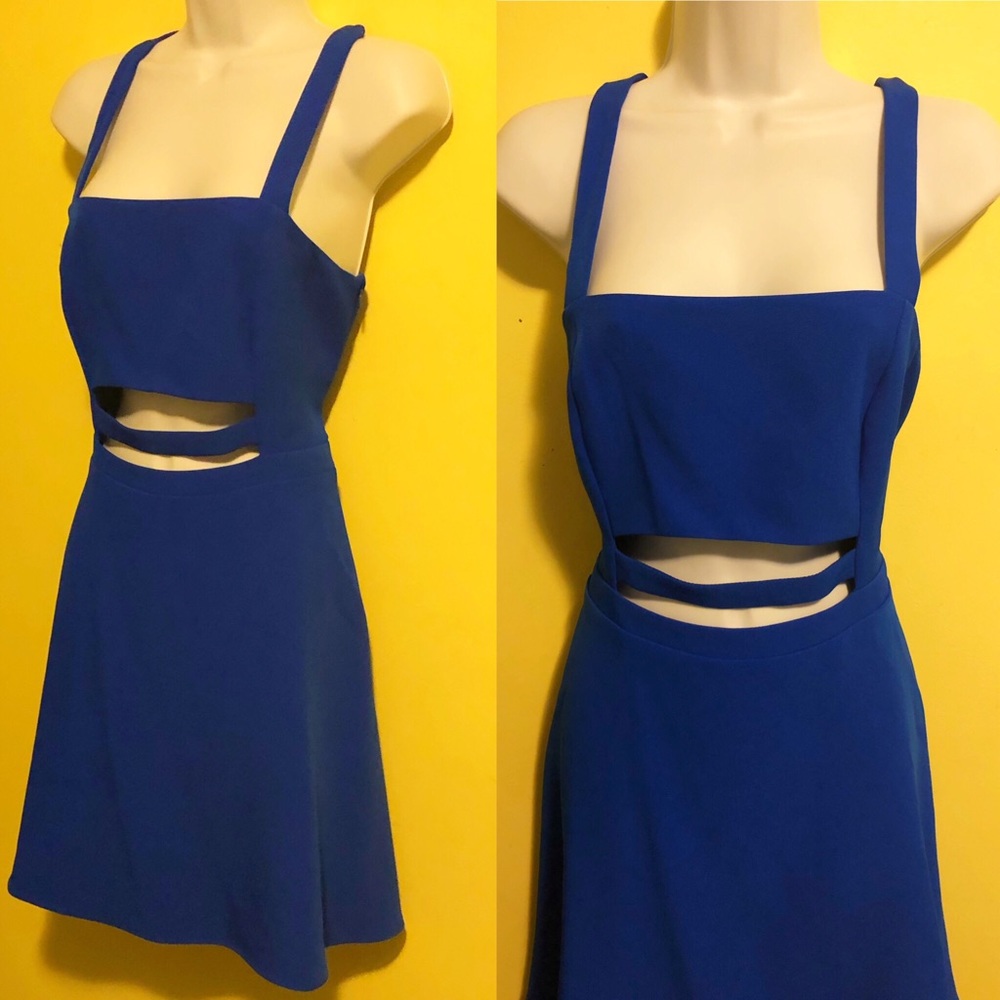Express Blue Cut Out Dress Size 10